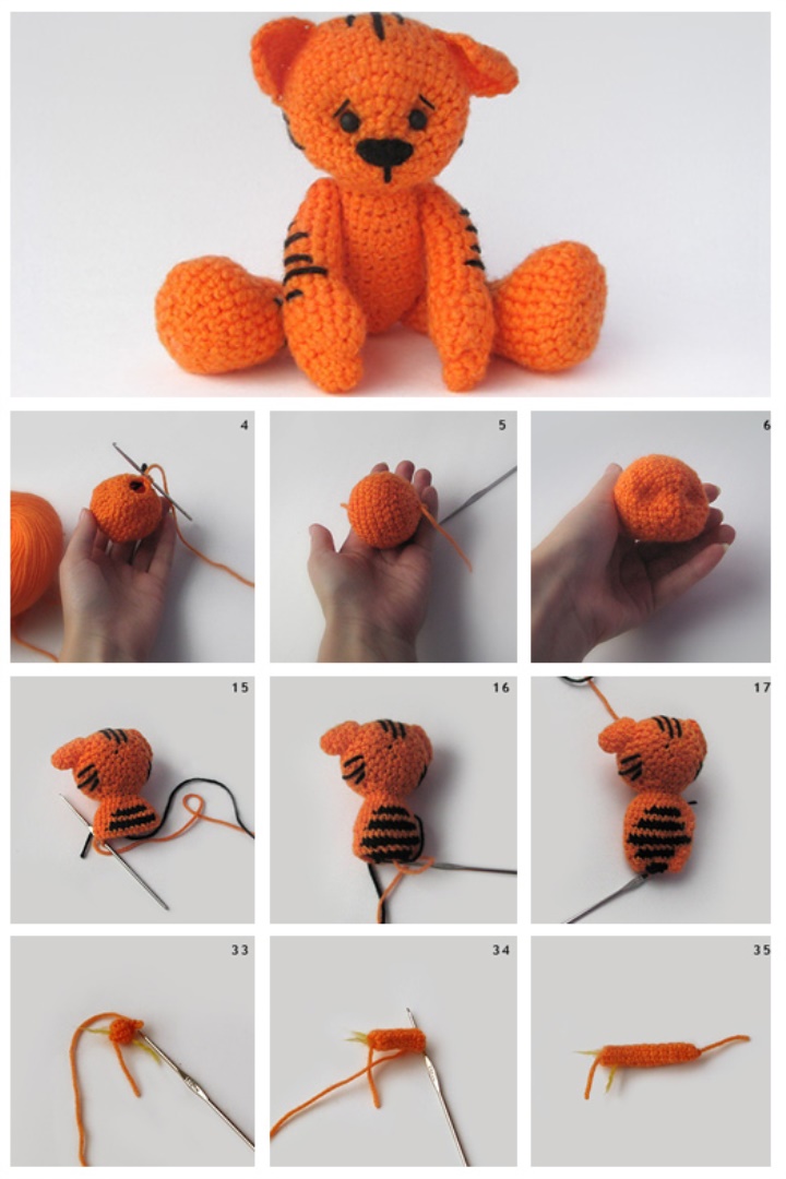 Little Tiger Crochet Set Easy Crochet Yarn Step by step - Temu