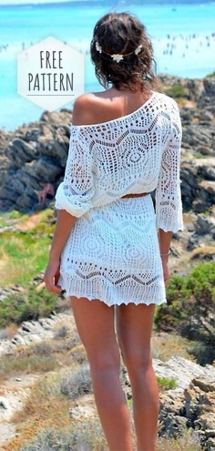 Crochet White Dress Free Pattern