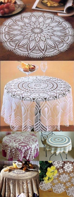 KNITTED TABLE CLOTH WITH YOUR OWN HANDS