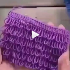 How to knit purple basket video tutorial