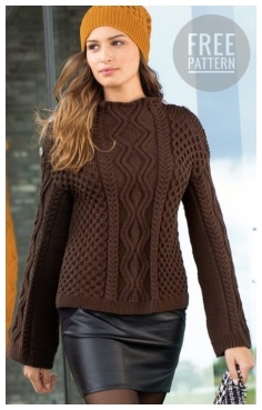 STYLISH JUMPER OF CHOCOLATE COLORS