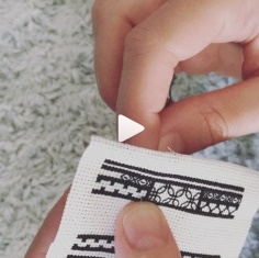 How to knit of an embroidered bracelet video tutorial
