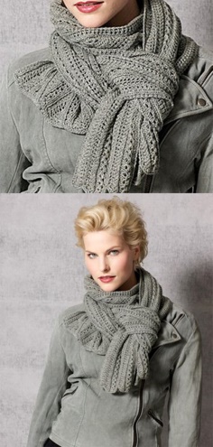 Knitted Gray Scarf