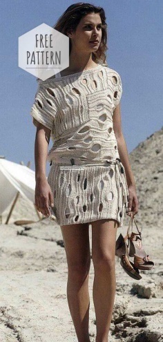 Crochet Perforated Dress Free Pattern