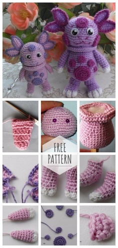 Crochet knitted Luntik amigurumi