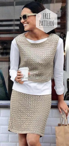 Crochet Sleeveless and Skirt