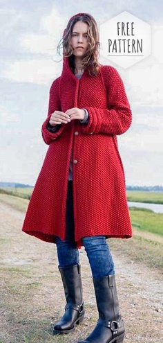Crochet Red Cardigan Free Pattern