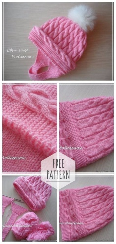 Pink hat for a girl crochet