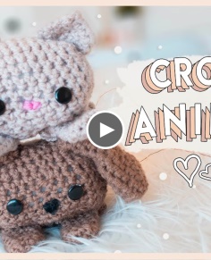 How to Crochet Stuffed Animals: Crochet Puppy Dog & Kitty Cat! (Amigurumi)  MissCraftNerd