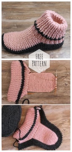 Knitted slippers  the best gift