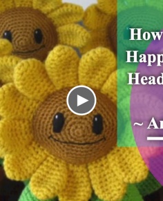 How to Crochet: Happy Sunflower Head Piece Rows 9 & 10 Amigurumi
