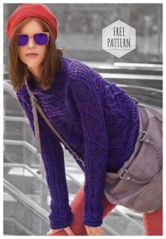 CROSS KNITTED PULLOVER WITH VARIOUS PATTERNS