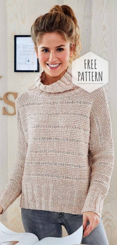 Pullover with Collar Pattern