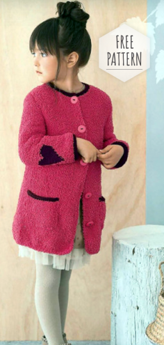 Hearted Cardigan for Kids