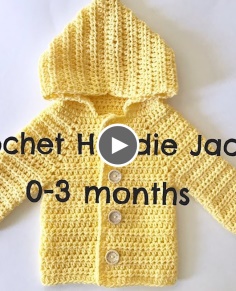 How to Crochet Hoodie Jacket (0-3 months)