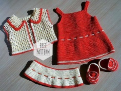 Knitting Dress Set for Baby