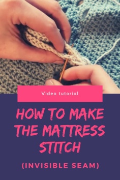 How to make the mattress stitch(invisible seam) video tutorial