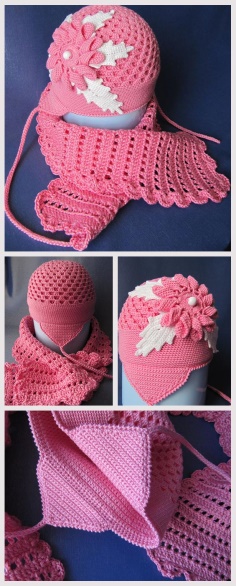 Pink Cap and Scarf