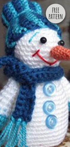 Crochet Toy Snowman Free Pattern