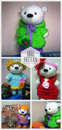 Knitted Bears Free Pattern