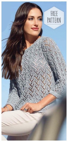 Openwork blouse crochet free pattern