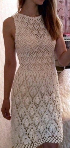 Elegant White Dress Crochet Pattern