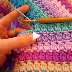 How to knit colorful motif video tutorial