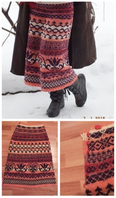 Jacquard skirt for the winter