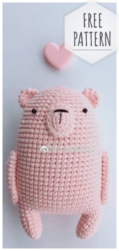 Pink Bear Amigurumi Free Pattern