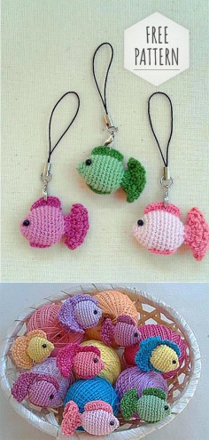Crochet Keychain Fish Pattern