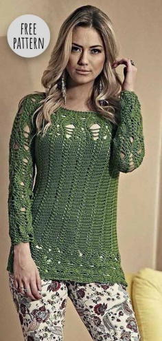 Green Pullover Free Pattern