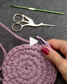 How to knit pink rug video tutorial
