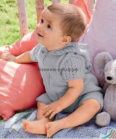 CHILDRENS SUMMER OVERALLS WITH A HOOD KNITTING