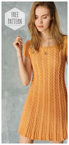 Knitted summer dress free pattern