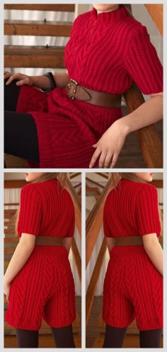 Knitting Beautiful Red Dress