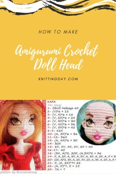 Amigurumi Crochet Doll Head