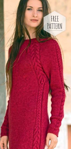 Knitted Red Long Dress
