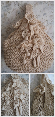 Crochet Bag Flower Pattern