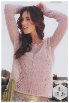 AIRY SWEATER WITH LACE PATTERN