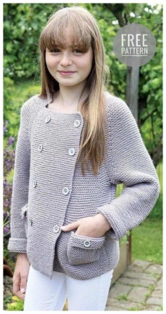 Knitted cardigan for a girl