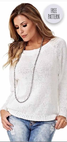 Crochet White Sweater Free Pattern