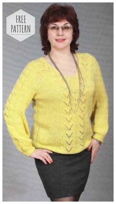Yellow pullover free pattern