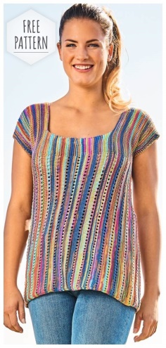 Color blouse  crochet free pattern