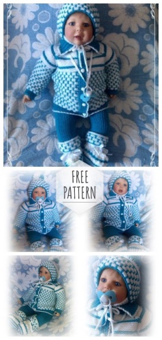 Suit for the newborn crochet