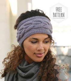 Knitted women headband