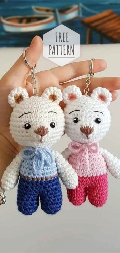 Crochet Keychain Bear Pattern