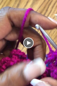 How to knit double crochet stitch
