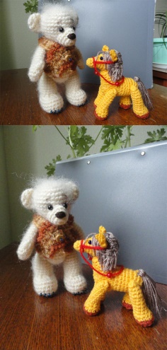 Crochet Toy Bear and Horse