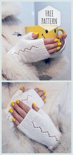 White Elegant Gloves Free Pattern