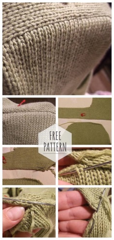 How beautiful it is to sew a sleeve into a knit knit product